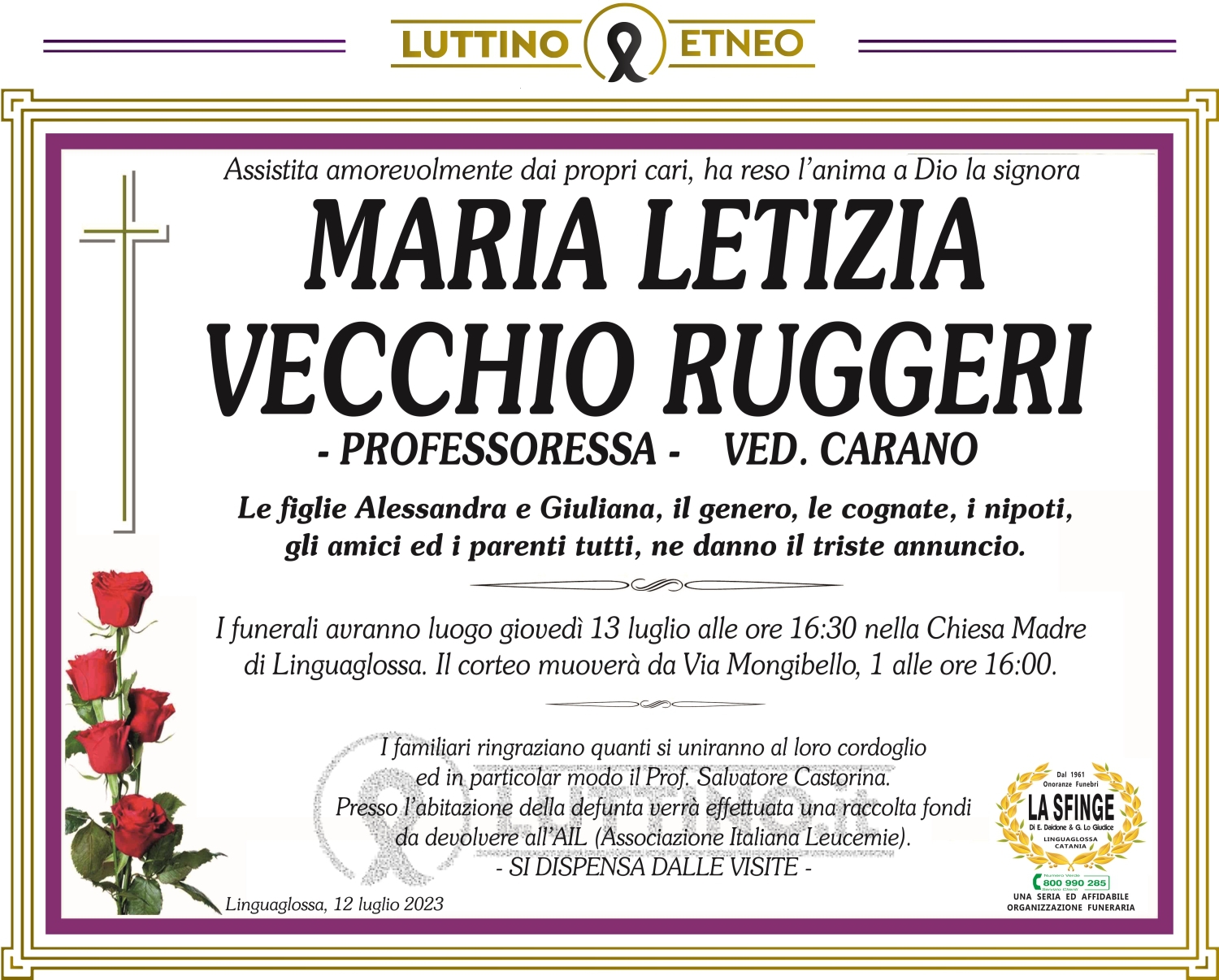 Maria Letizia  Vecchio Ruggeri 